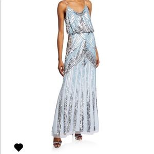 Aiden Mattox spaghetti strap gown